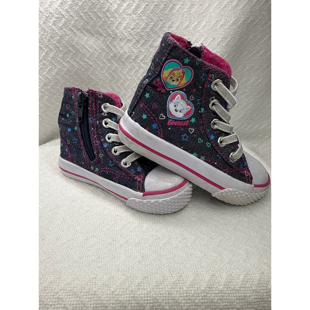 Paw Patrol Skye Everest Toddler High Top Sneakers Shoes Size‎ 5.5 Zip Up